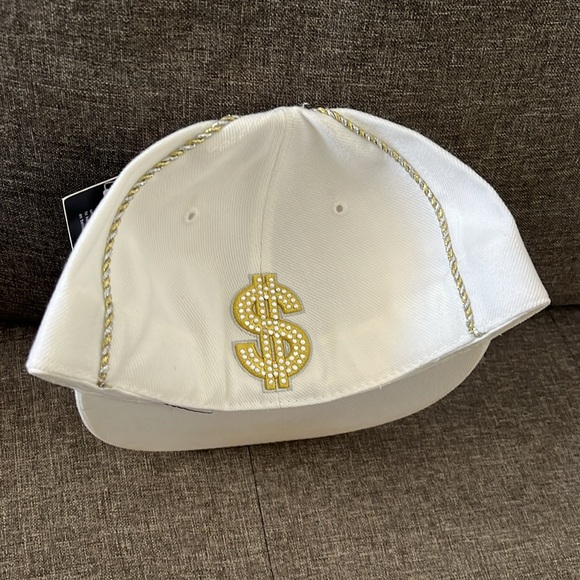 $100 Bill Leader Hat w/dog-tags on the front and money sign on the back. NWT. - Picture 3 of 5